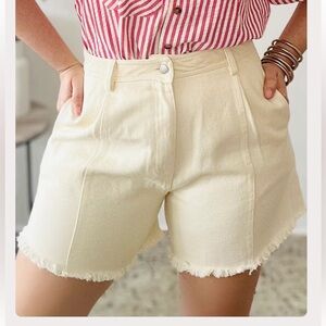 BOGO Sale 2 x $20 
Cream denim shorts